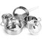 Stainless Steel Cookware Set Fast Even Heat Induction Pots Pans Set Dishwasher Safe With 2.7 3.7 Quart Stockpot 2 Quart